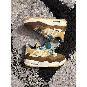 Size 5Y - NEW Nike Air Jordan 4 Retro GS Cacao Wow Brown Teal FB2214-200 Youth